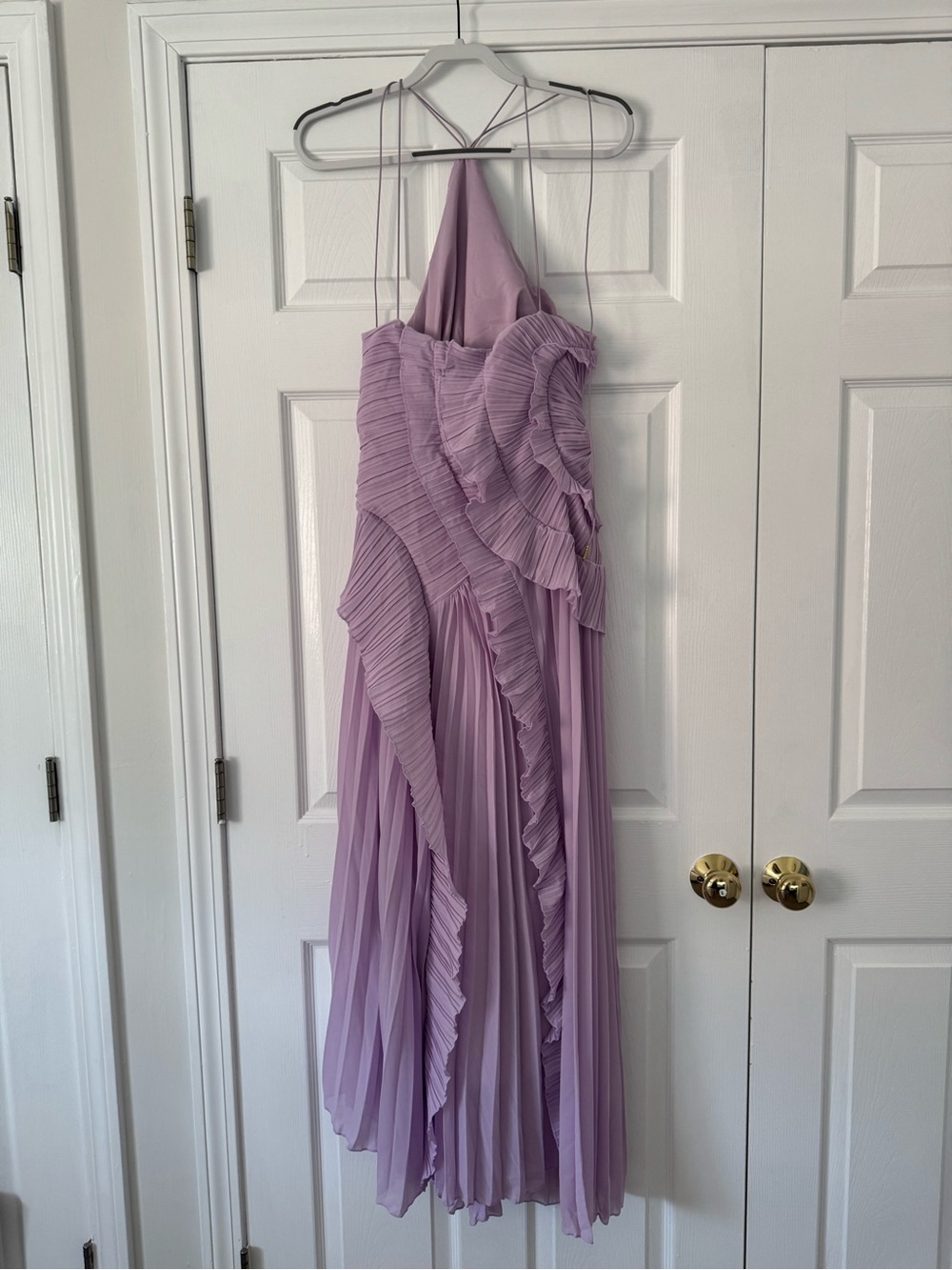 New Florence the Label Lavender Pleated Ruffle Dress - Picture 2 of 3